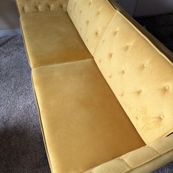 Memory Foam Futon Sofa Bed/Yellow