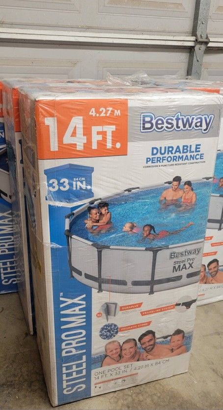 Bestway Pool 14 ft with Filter Pump, Brand New