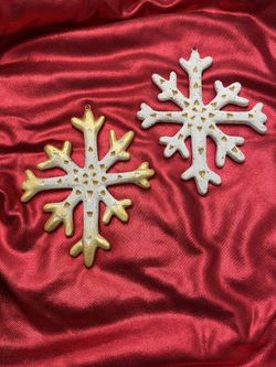 Designer Snowflake Ornaments, Ceramic