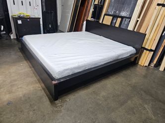 Black king  Platform Bed Frame with Mattress