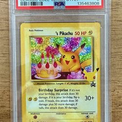 2021 Pokémon Celebrations Collection #24 Black Star Promo Birthday Pikachu PSA 9
