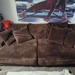 Deep Sofa And Love Seat - Dark Brown