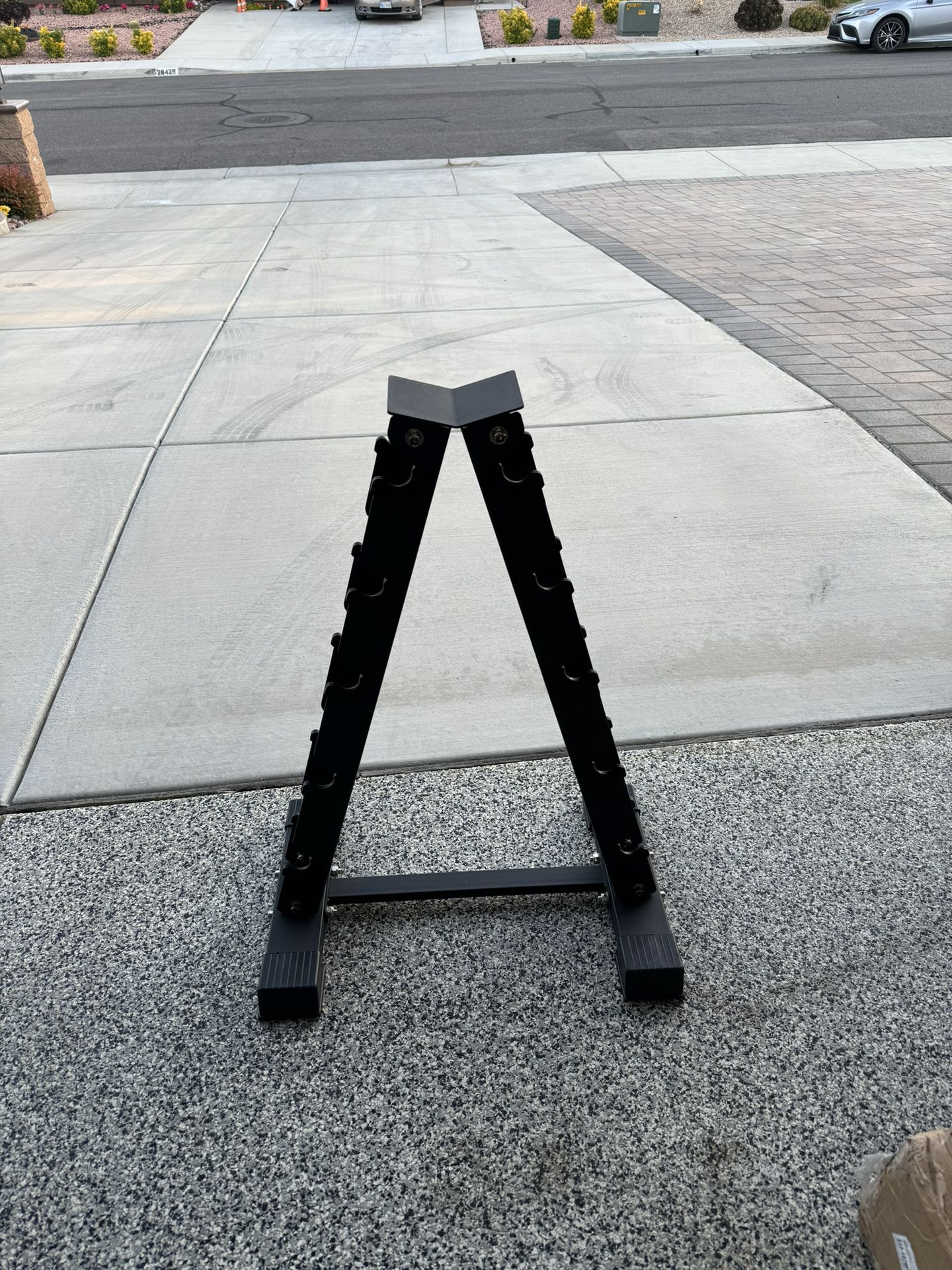 A-Frame Dumbbell Rack Stand Only, 5-tier Rack, 10 Spaces