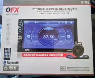 QFX 7" Touchscreen Bluetooth car stereo + MP3/MP4 Video + MP3/WMA Music player back up camera camera included Brand new In the box