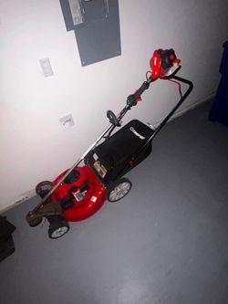 Troy-Bilt Gas Lawn Mower with String Trimmer
