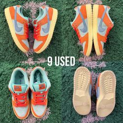 Nike Dunk SB Low Orange Emerald Rise Size 9