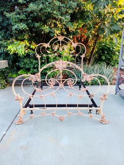 Antique Cast Iron Bed Frame Full Size Bed with Rails