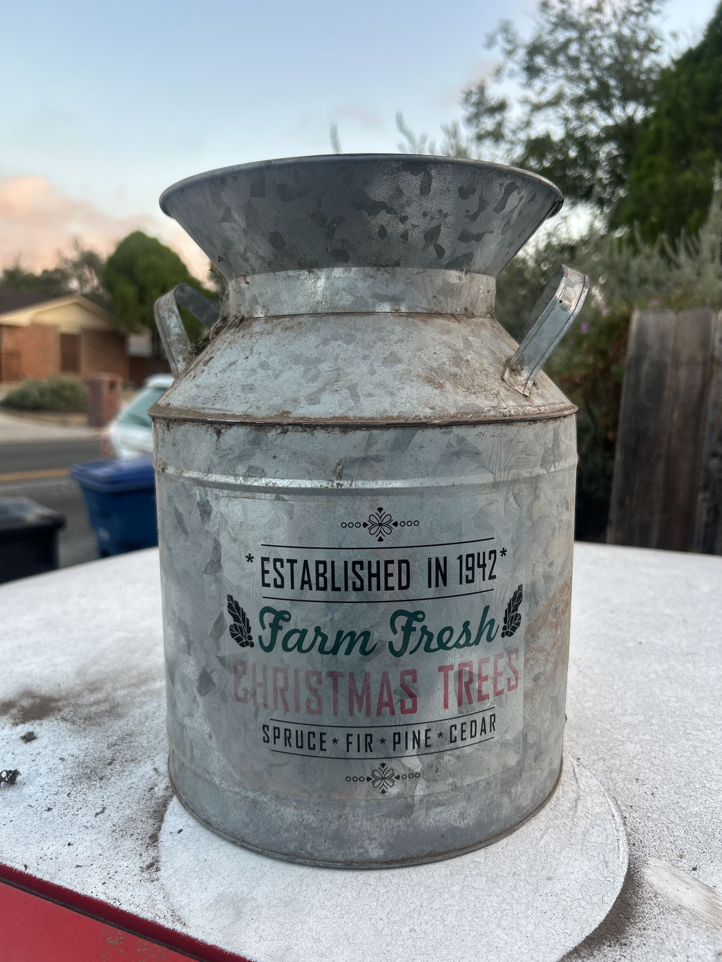 Vintage Farm Fresh Milk Can