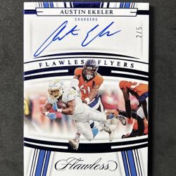 Austin Ekeler 2022 Flawless Flyers Blue Autograph 2/5 Chargers