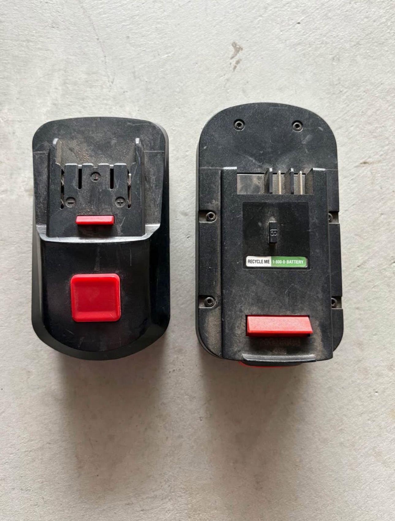 Lot of two Black & Decker batteries good condition