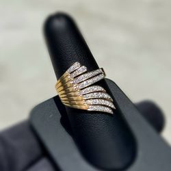 Jewelry Antique 18k solid yellow gold natural diamonds 1.20CTW wing 🪽 ring sz 8.25