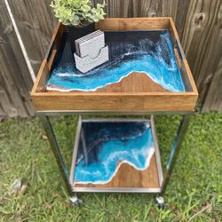 Bar Cart Serving Cart , Epoxy 