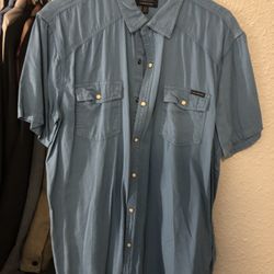 Lucky Brand Western Pearl Snap Short Sleeve