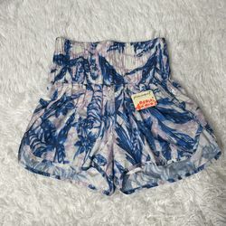 Free People Movement The Way Home Shorts Tropical Palm Print NWT Women's XS