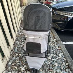 Petco HEYYAYA Foldable Pet Stroller w/ wheel lock, storage, and cup holders