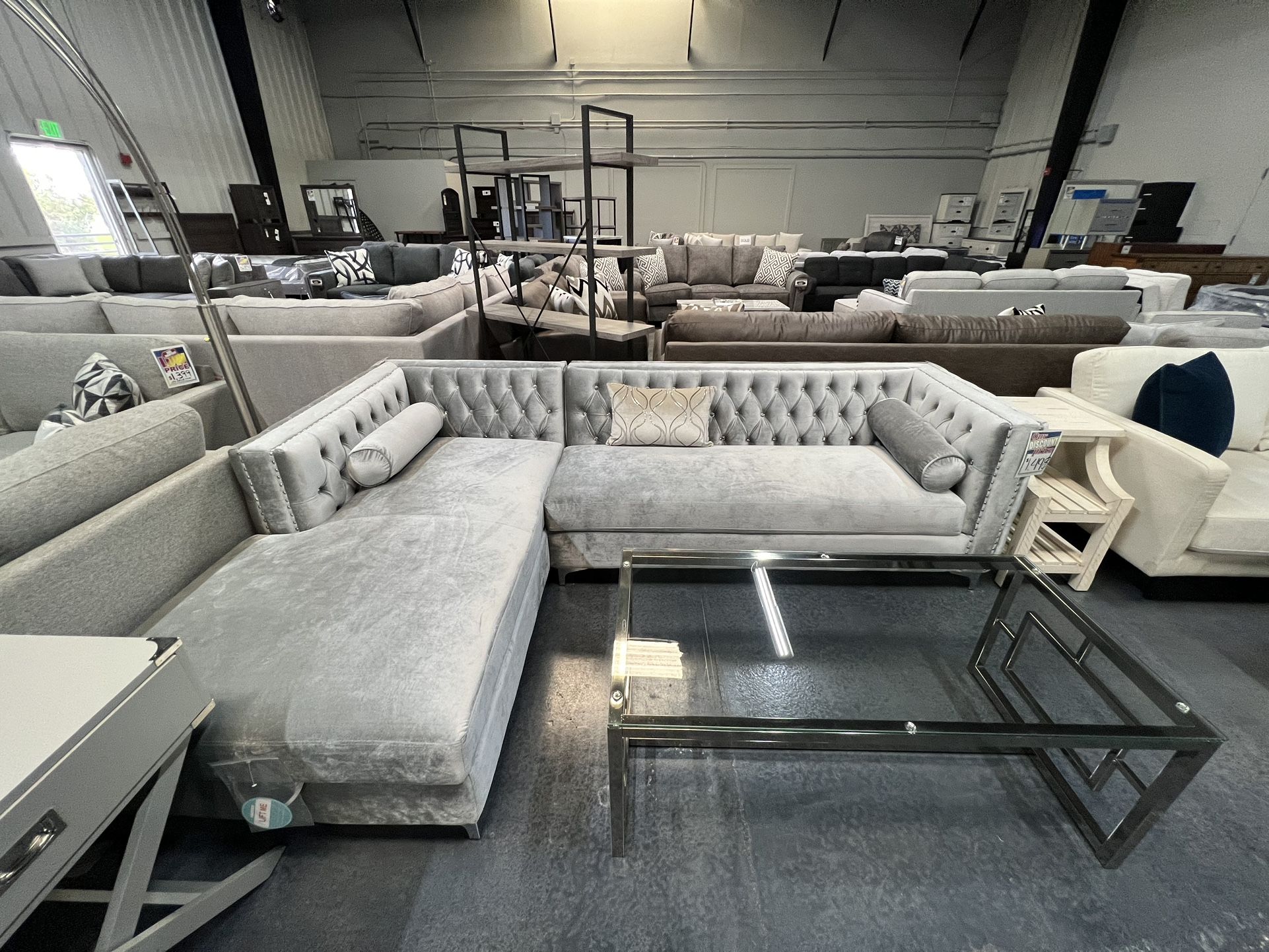 Velvet Sofa w/ storage space