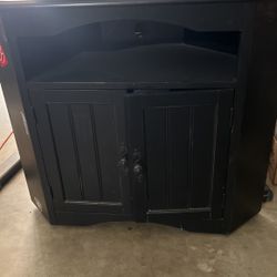 Corner TV Stand -black 