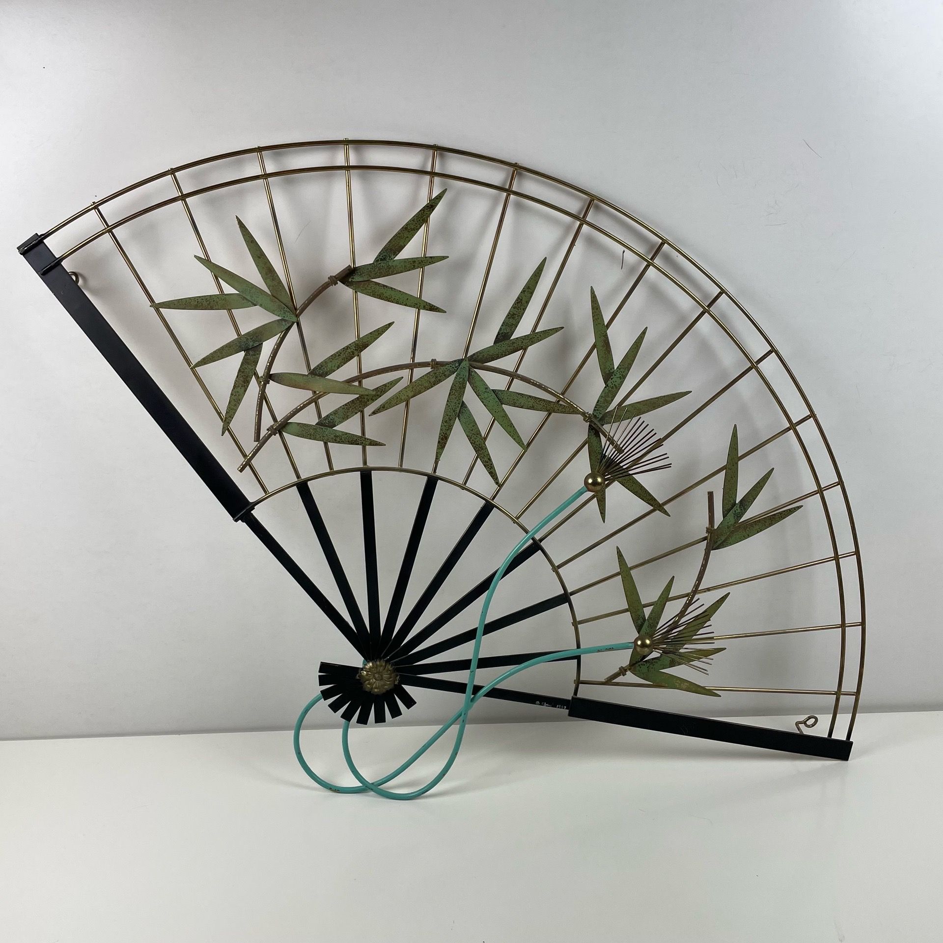 Curtis Jére Metal Wall Fan Art Sculpture Signed