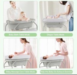 INFANS 2 in 1 baby changing table with bath tub unit