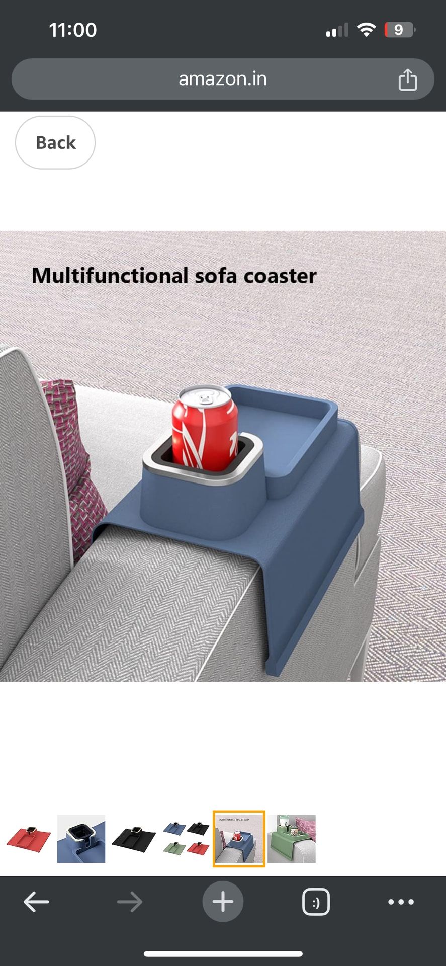 Silicone Arm Chair Caddy.