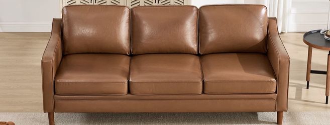 Faux Leather Sofa