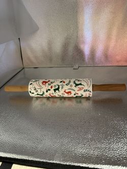 Christmas Reindeer  Red And Green Rolling Pin