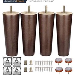 6” Walnut Furniture Legs/Sofa Legs