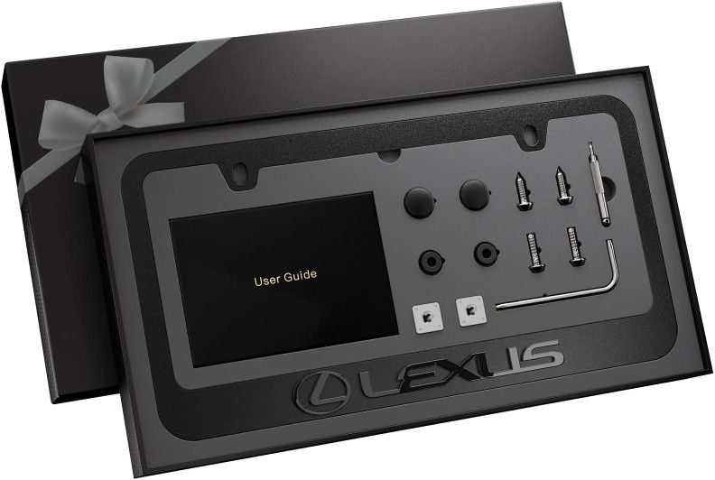 Lexus Front Carbon Fiber Look License Plate Frame with Hardware
