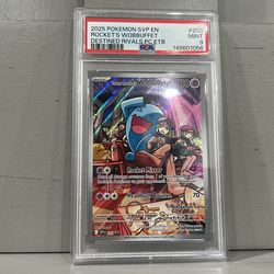 2025 Pokemon SVP EN Rocket’s Wobbuffet Pokemon Center Destined Rivals ETB Promo PSA 9