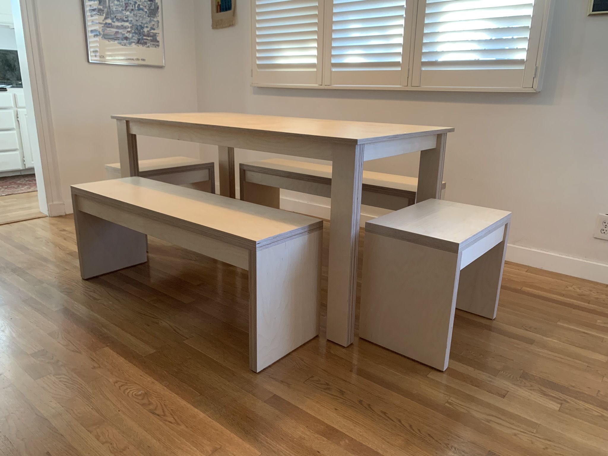 Dining Table or Dining Set Baltic Birch Plywood Solid Wood With