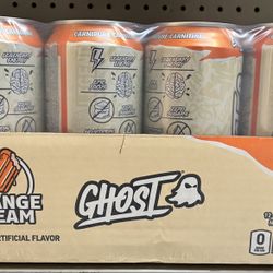 12/pk Ghost Orange Cream Zero Sugar Energy Drink 