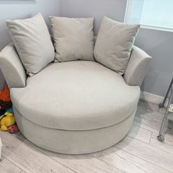 zGallerie Couch Cuddler (Velvet / Grey)