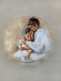 Vintage Decorative Plate Laura & Child , Noritake Walnut Design