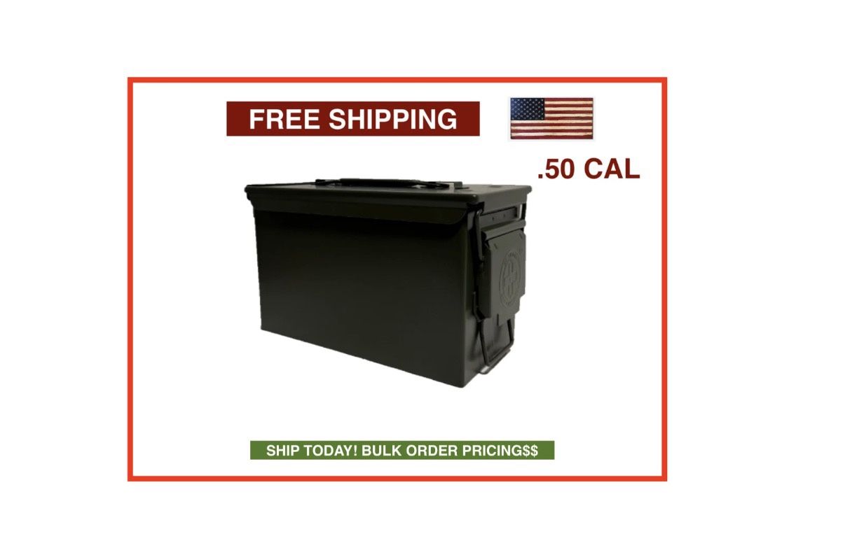BRAND NEW .50 Cal Metal Ammo Can Storage Box Green M2A1