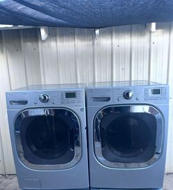 LG WASHER. AND GAS  DRYER.
