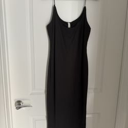 Dress, Long, Black, Large