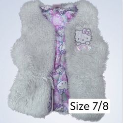 Girls Fur Vest Size 7/8