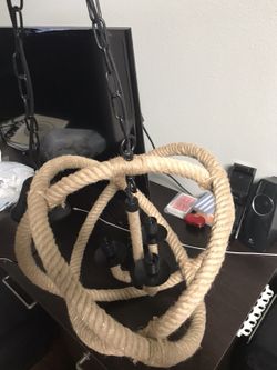 Hemp rope chandalier