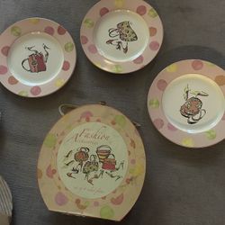 fashion accessories set of salad plates