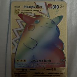 GOLD PLATED PIKACHU VMAX POKEMON CARD