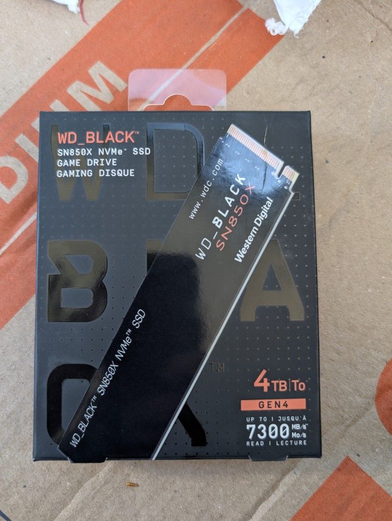 Western Digital WD_BLACK SN850X 4TB NVMe M.2 SSD β Open Box β $250 (OBO)