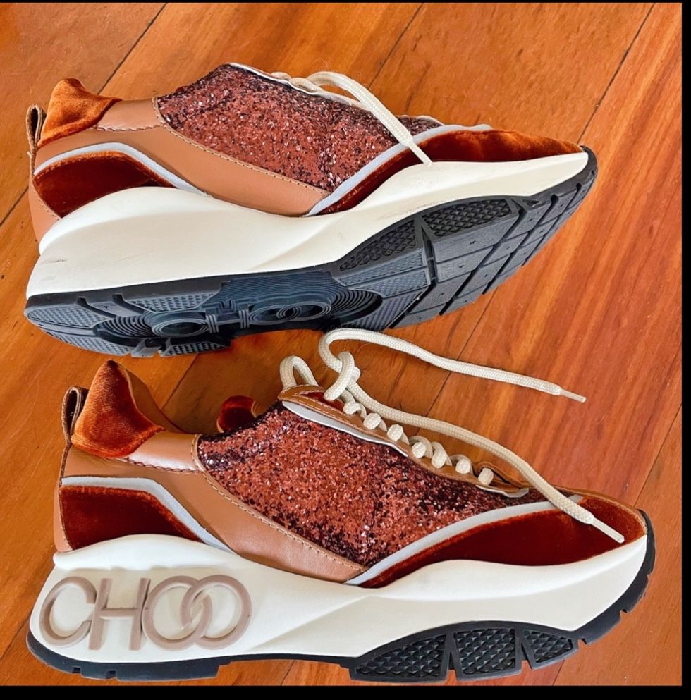 Jimmy Choo “Raine” Glitters Sneakers