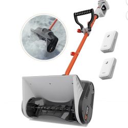 Litheli Cordless Snow Shovel, 20V 12" Battery Powered Snow Thrower, Battery Snow Blower with Auxiliary Handle, with 4.0Ah+2.0Ah Li-ion Battery