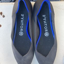 Rothy's The Point Women's Black Knit Pointed Flats Size 9