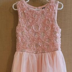 Girls Tulle Party Dress Size 8 Peachy Pink
