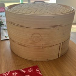 Mister Kitchenware 2-tier bamboo steamer basket 