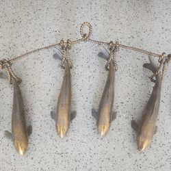 Solid Brass Koi Decor