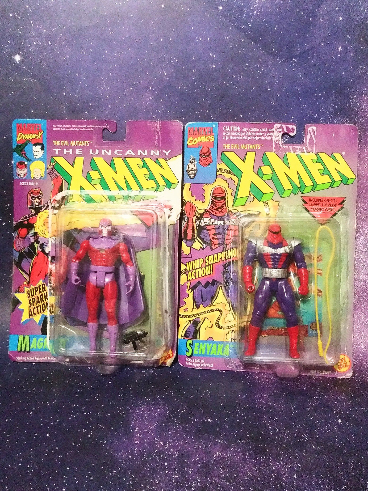 Vintage Marvel X Men The Uncanny Magneto and Senyaka action figures toys disney