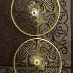 29” Throne/Mister Cartoon 144 Spoke Gold Wheels
