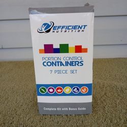 Efficient Nutrition Portion Control Containers Kit 7pc. Set with Bonus Guide